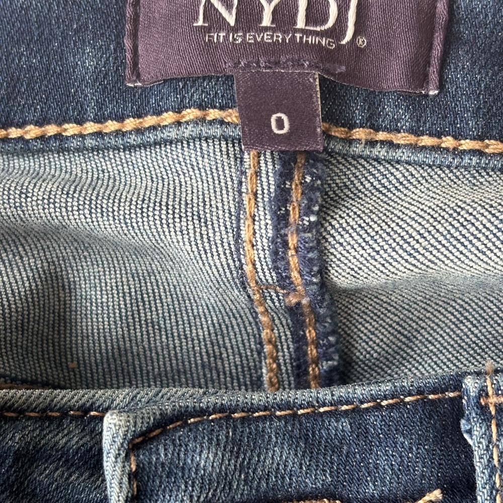 NYDJ Blue Skinny Jeans with Contrast Stitching - Picture 5 of 5